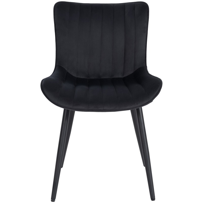 Silla Largo en terciopelo negro