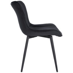 Silla Largo en terciopelo negro Silla Largo en terciopelo negro