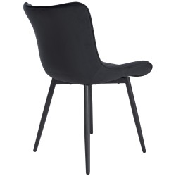Silla Largo en terciopelo negro Silla Largo en terciopelo negro