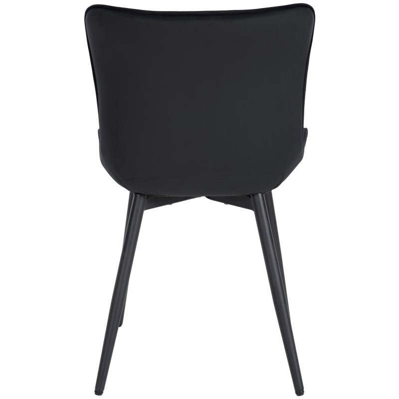 Silla Largo en terciopelo negro