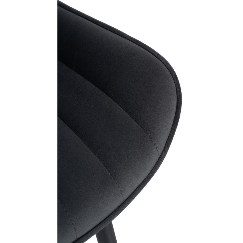 Silla Largo en terciopelo negro