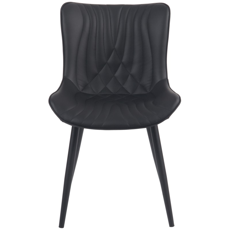 Silla Brady, piel sintética negra Silla Brady, piel sintética negra