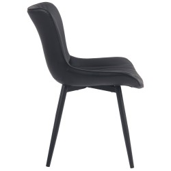 Silla Brady, piel sintética negra Silla Brady, piel sintética negra