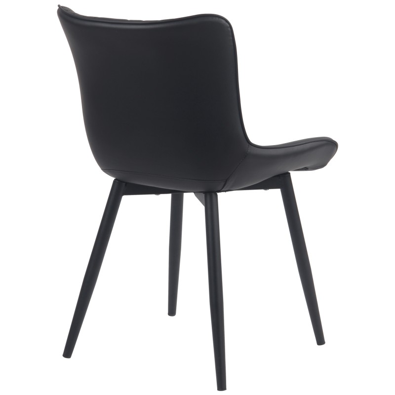 Silla Brady, piel sintética negra Silla Brady, piel sintética negra