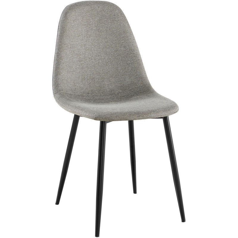 Silla de comedor Napier en tela gris claro Silla de comedor Napier en tela gris claro