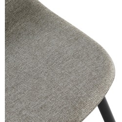 Silla de comedor Napier en tela gris claro Silla de comedor Napier en tela gris claro