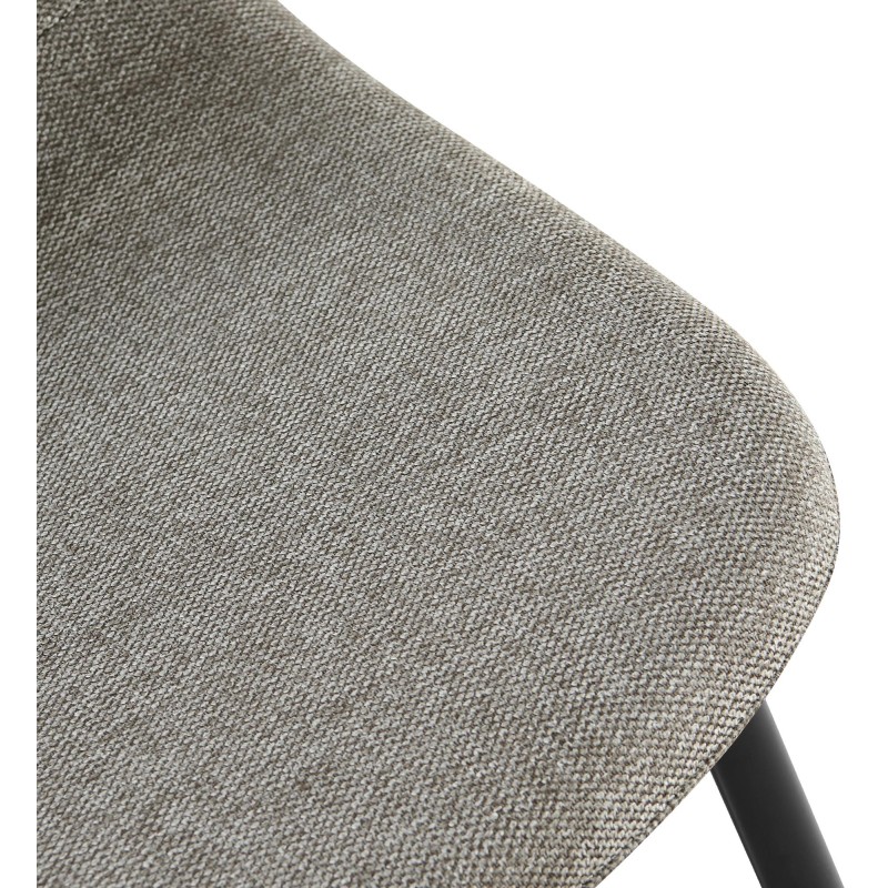 Silla de comedor Napier en tela gris claro