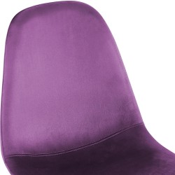 Silla de comedor Napier en terciopelo morado Silla de comedor Napier en terciopelo morado