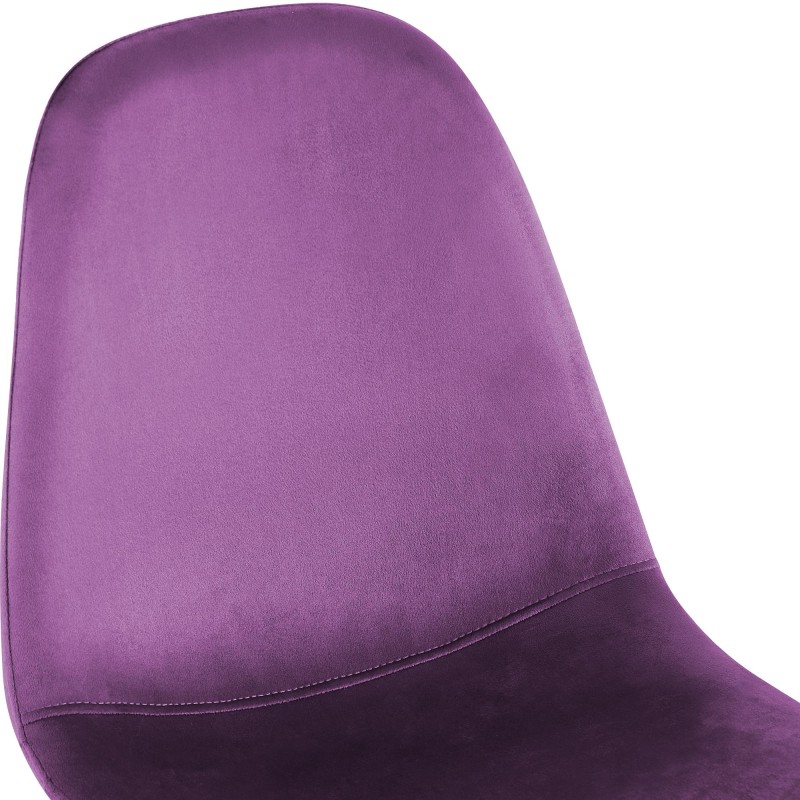Silla de comedor Napier en terciopelo morado