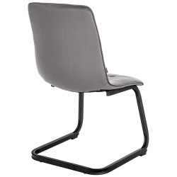Silla de comedor Vermont en terciopelo gris oscuro Silla de comedor Vermont en terciopelo gris oscuro