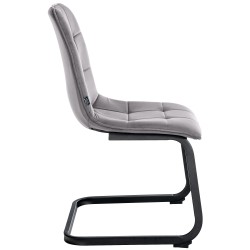 Silla de comedor Vermont en terciopelo gris oscuro Silla de comedor Vermont en terciopelo gris oscuro