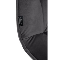 Silla de comedor Vermont en terciopelo negro Silla de comedor Vermont en terciopelo negro