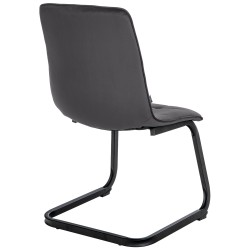 Silla de comedor Vermont en terciopelo negro Silla de comedor Vermont en terciopelo negro
