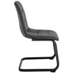 Silla de comedor Vermont en terciopelo negro Silla de comedor Vermont en terciopelo negro