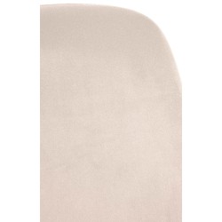 Silla de comedor Victoria de terciopelo color crema Silla de comedor Victoria de terciopelo color crema