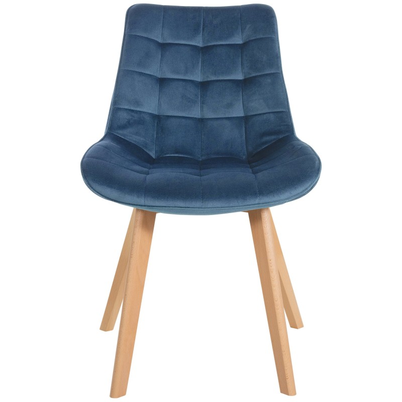 Silla Brook en terciopelo azul