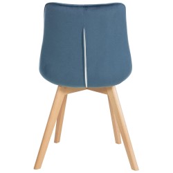 Silla Brook en terciopelo azul Silla Brook en terciopelo azul