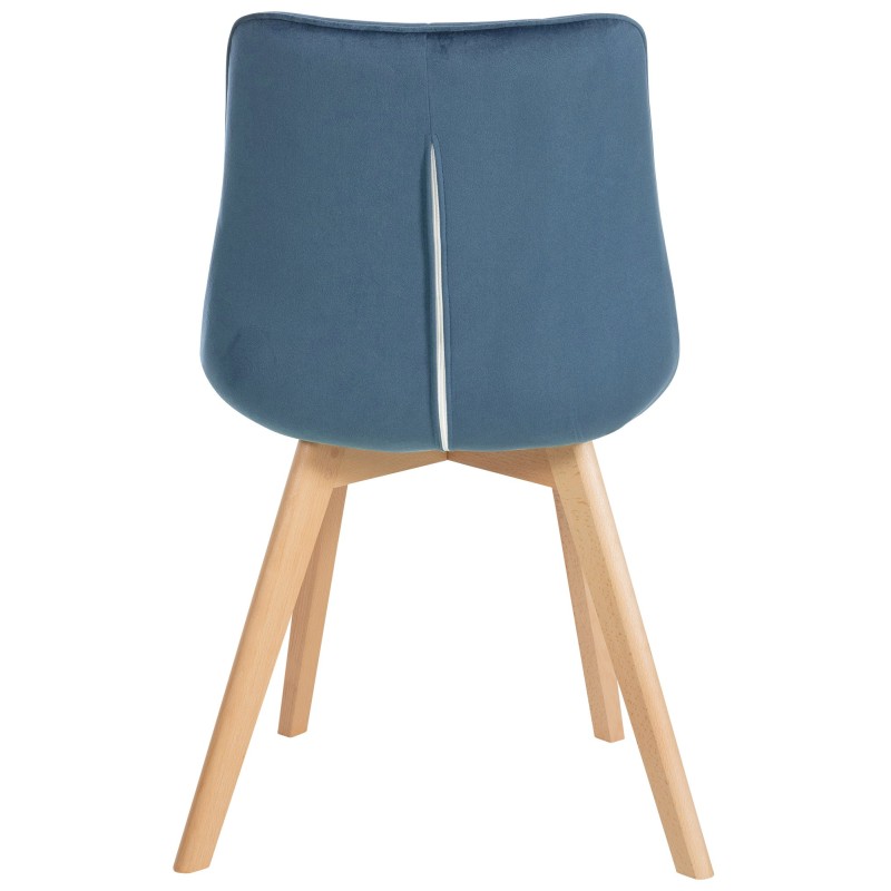 Silla Brook en terciopelo azul