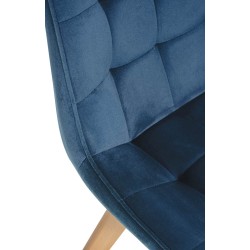 Silla Brook en terciopelo azul Silla Brook en terciopelo azul