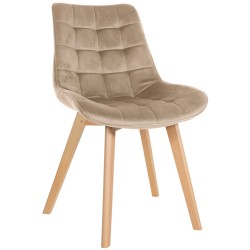 Silla Brook en terciopelo marrón