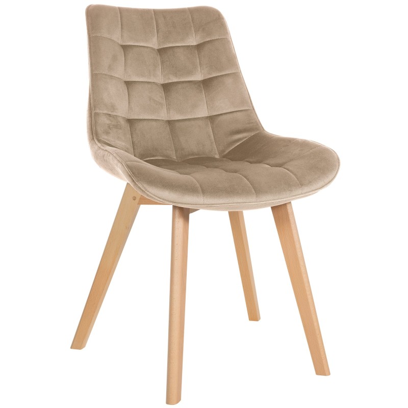 Silla Brook en terciopelo marrón Silla Brook en terciopelo marrón