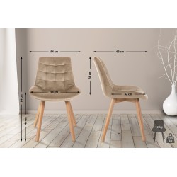 Silla Brook en terciopelo marrón Silla Brook en terciopelo marrón