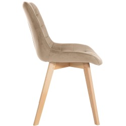 Silla Brook en terciopelo marrón Silla Brook en terciopelo marrón