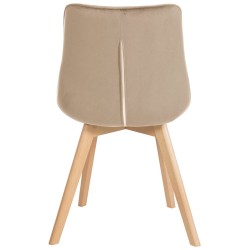 Silla Brook en terciopelo marrón Silla Brook en terciopelo marrón