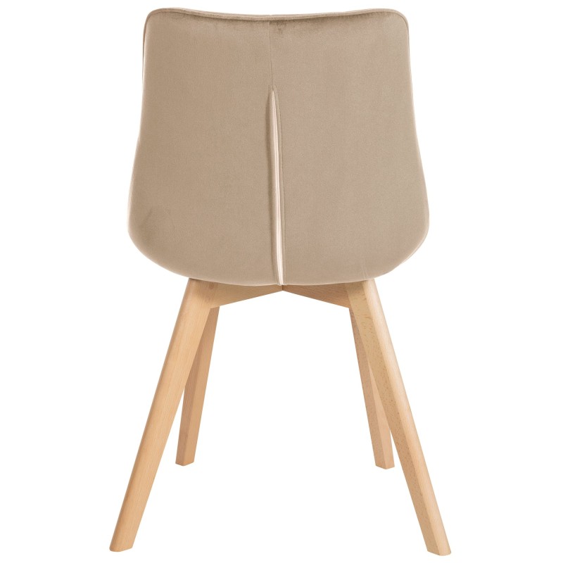 Silla Brook en terciopelo marrón