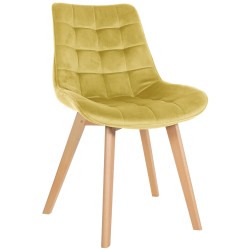 Silla Brook en terciopelo amarillo