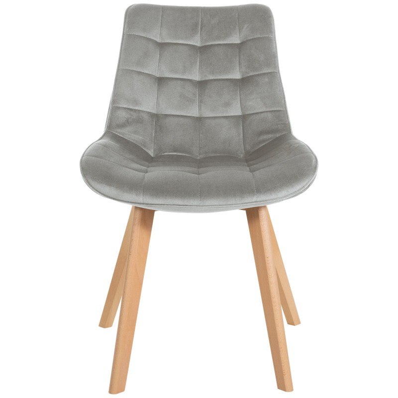 Silla Brook en terciopelo gris