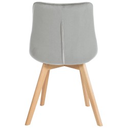 Silla Brook en terciopelo gris Silla Brook en terciopelo gris