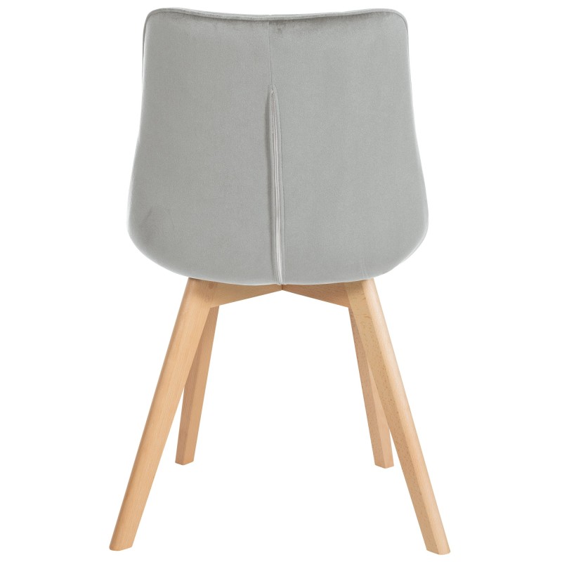 Silla Brook en terciopelo gris