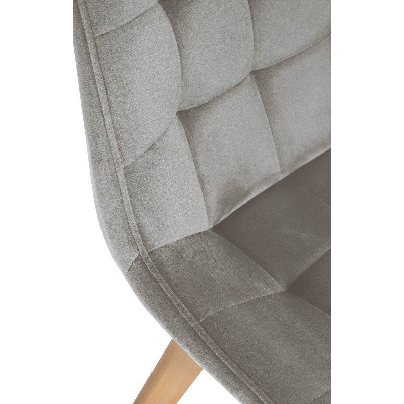 Silla Brook en terciopelo gris