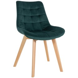 Silla Brook en terciopelo verde