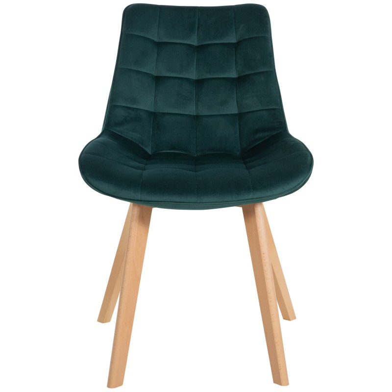 Silla Brook en terciopelo verde