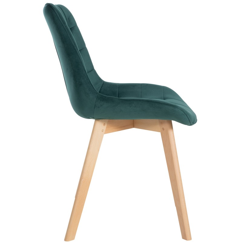 Silla Brook en terciopelo verde
