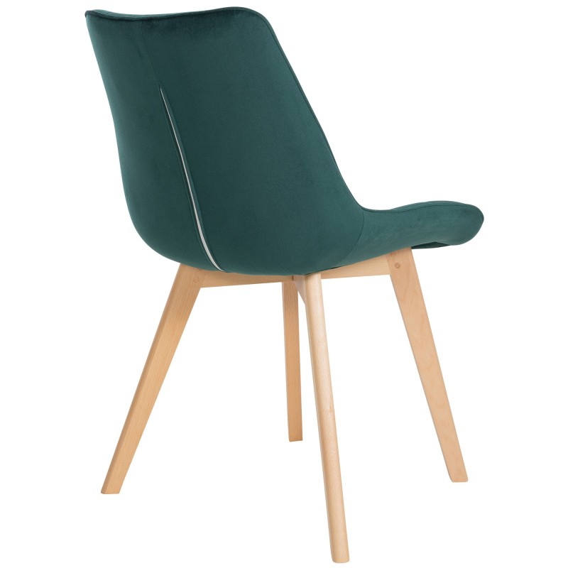 Silla Brook en terciopelo verde