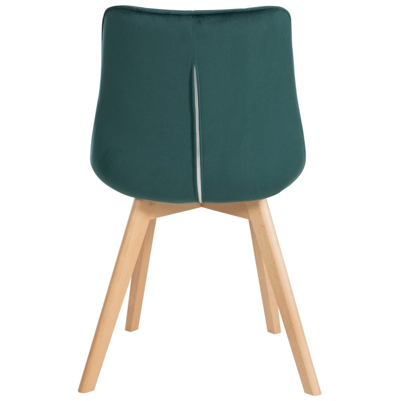 Silla Brook en terciopelo verde