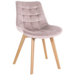 Silla Brook en terciopelo rosa
