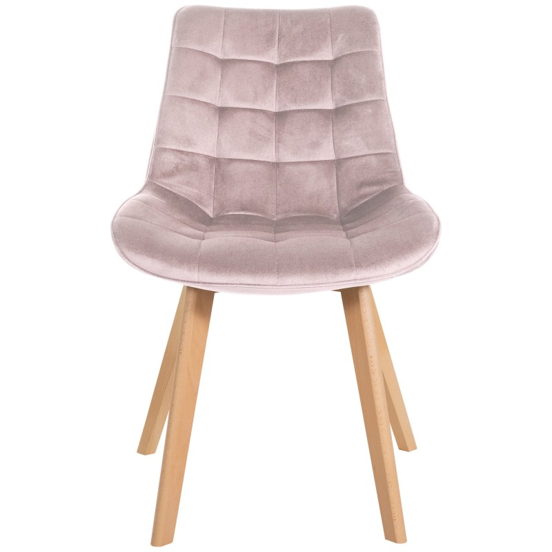 Silla Brook en terciopelo rosa