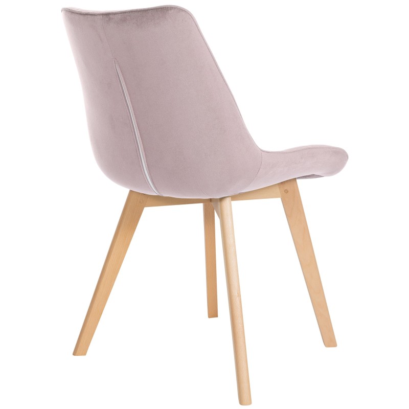 Silla Brook en terciopelo rosa