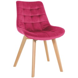 Silla Brook en terciopelo rojo
