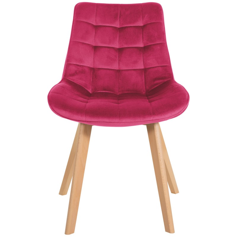 Silla Brook en terciopelo rojo