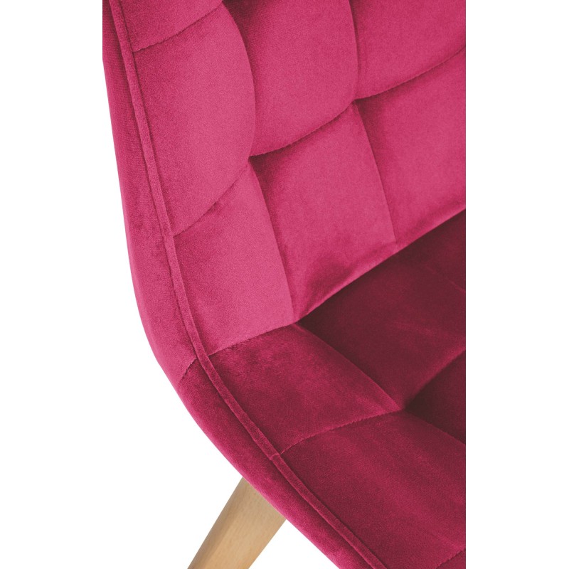 Silla Brook en terciopelo rojo