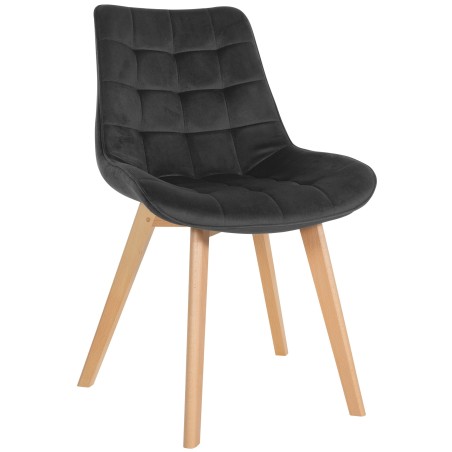 Silla Brook en terciopelo negro