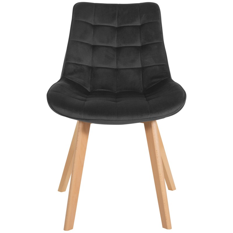 Silla Brook en terciopelo negro