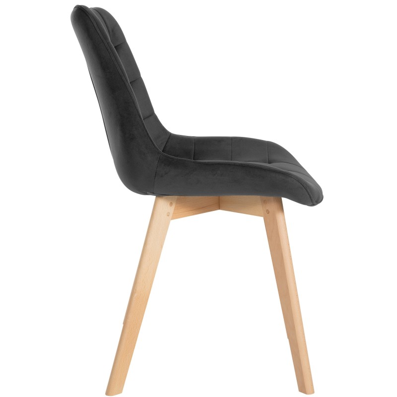 Silla Brook en terciopelo negro