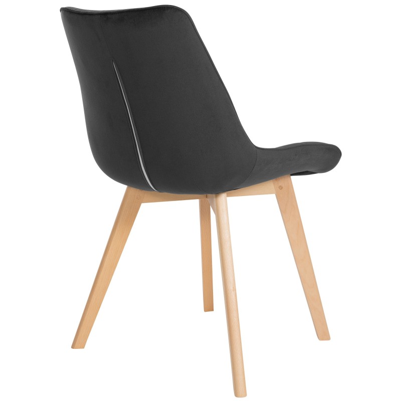 Silla Brook en terciopelo negro