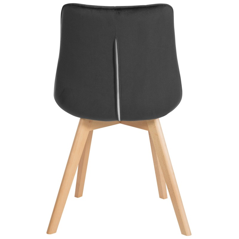 Silla Brook en terciopelo negro